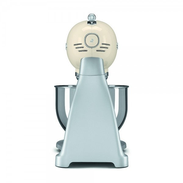 Mixer cu bol Smeg SMF02CREU, 800W, 4,8 l, Cremă/Argintiu