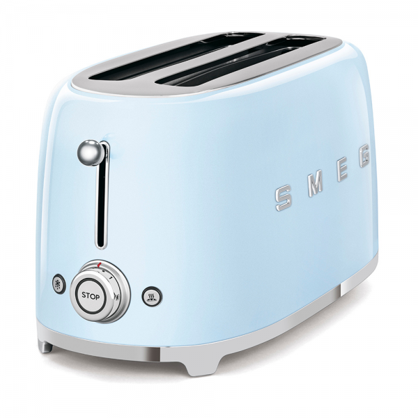 Prăjitor de pâine Smeg TSF02PBEU, 1500W, 2 felii, Albastru