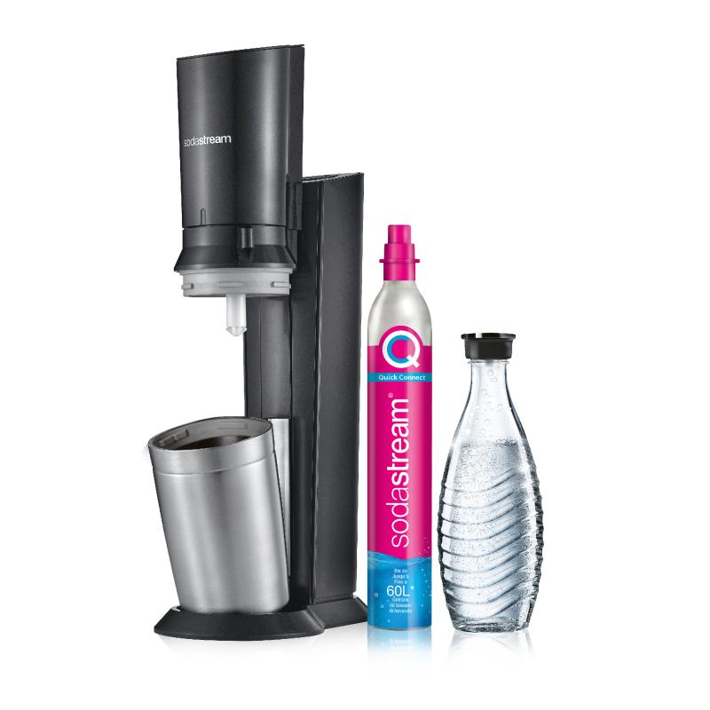 Set aparat de băuturi carbogazoase SodaStream Crystal 3.0, negru