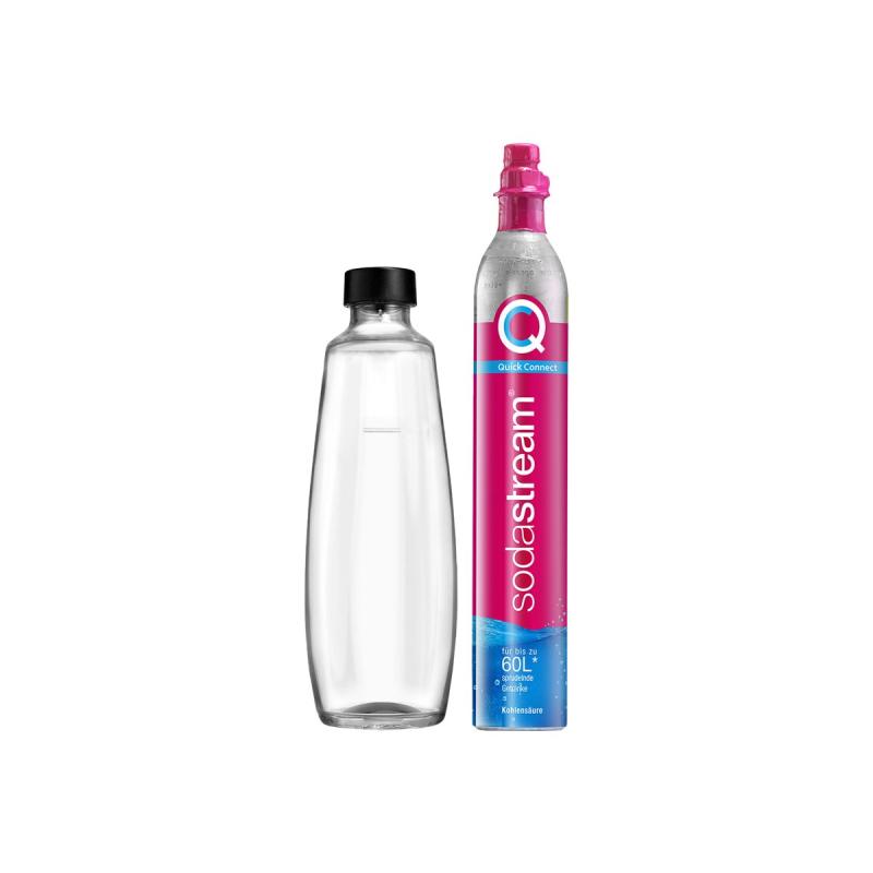 Sticlă de CO2 Sodastream, pentru dispozitive DUO, conectare rapidă, 60 l, carafă de sticlă inclusă, 1 l