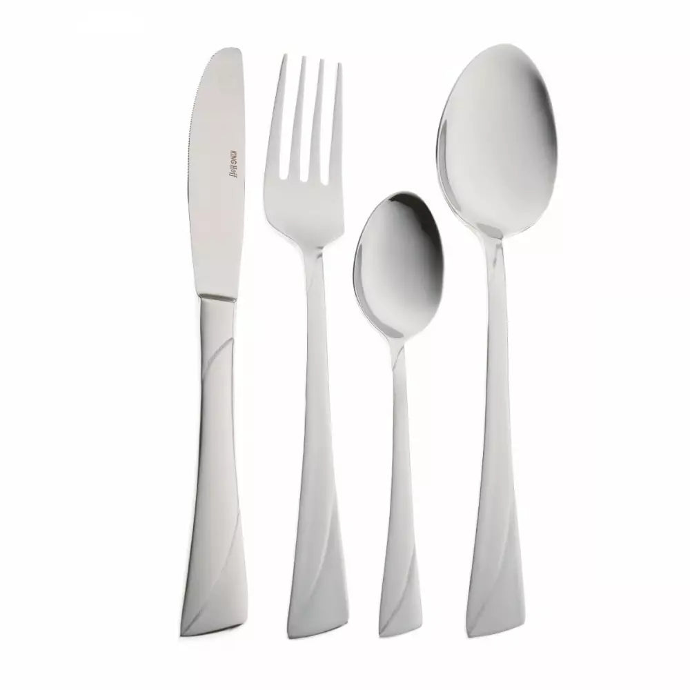Set de tacâmuri și servire KingHoff, inox, 72 piese