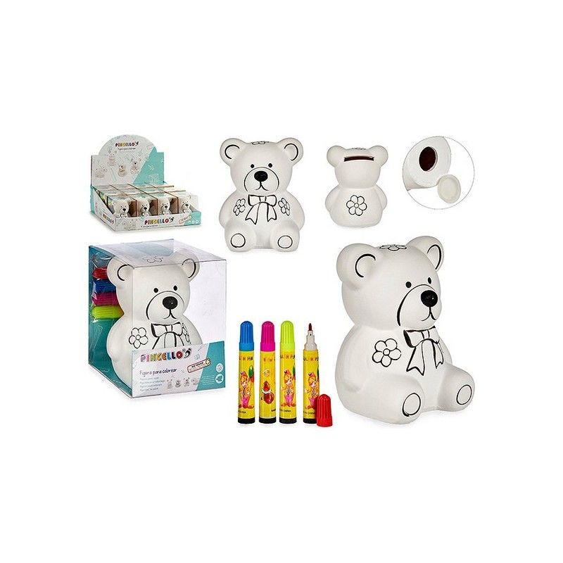 Pușculiță ceramică PINCELLO Ursuleț, 4 culori