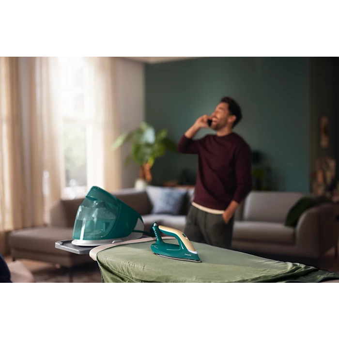 Generator de abur Philips PerfectCare 7000 PSG7140/70, 2100W, 8 bar, 120 g/min, OptimalTemp, Alb/Verde