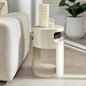 Masă laterală Atmosphera Ashdal, Metal, Ø32.5 cm