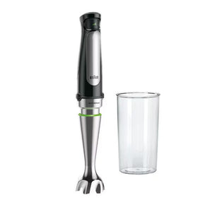 Blender Braun MultiQuick 7025X, 1000 W, Cană gradată 0,6 l, Tocător 0,35 l, Accesoriu din cablu, Viteză variabilă, Negru 