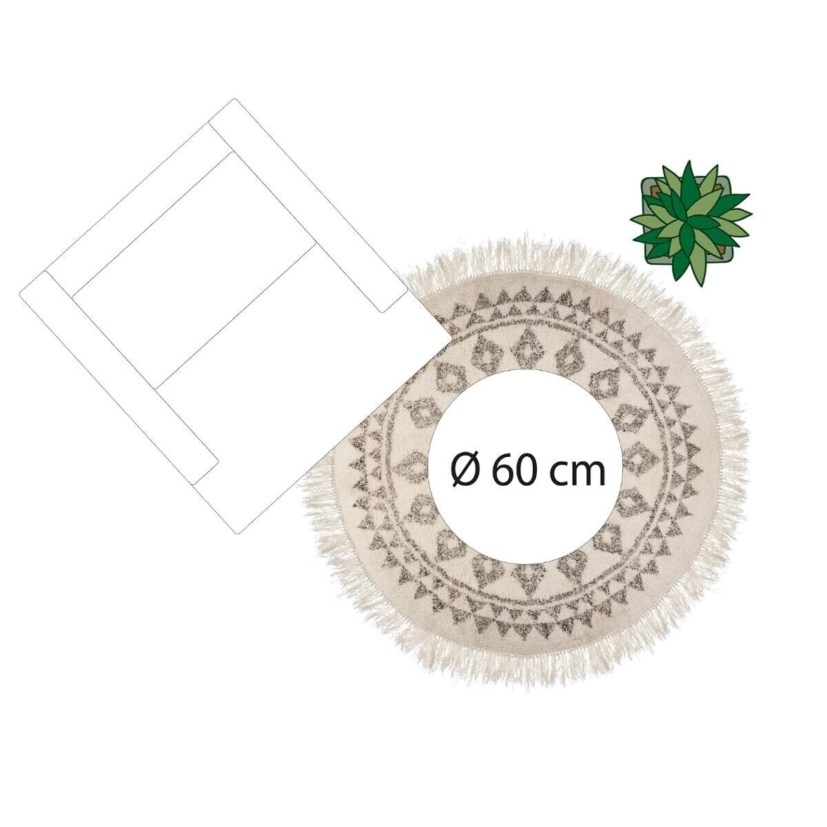 Atmosfera covor Etnik, Ø 120 cm
