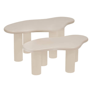 Masă de cafea Atmosphera Olao 2, Ivory, 2 buc.