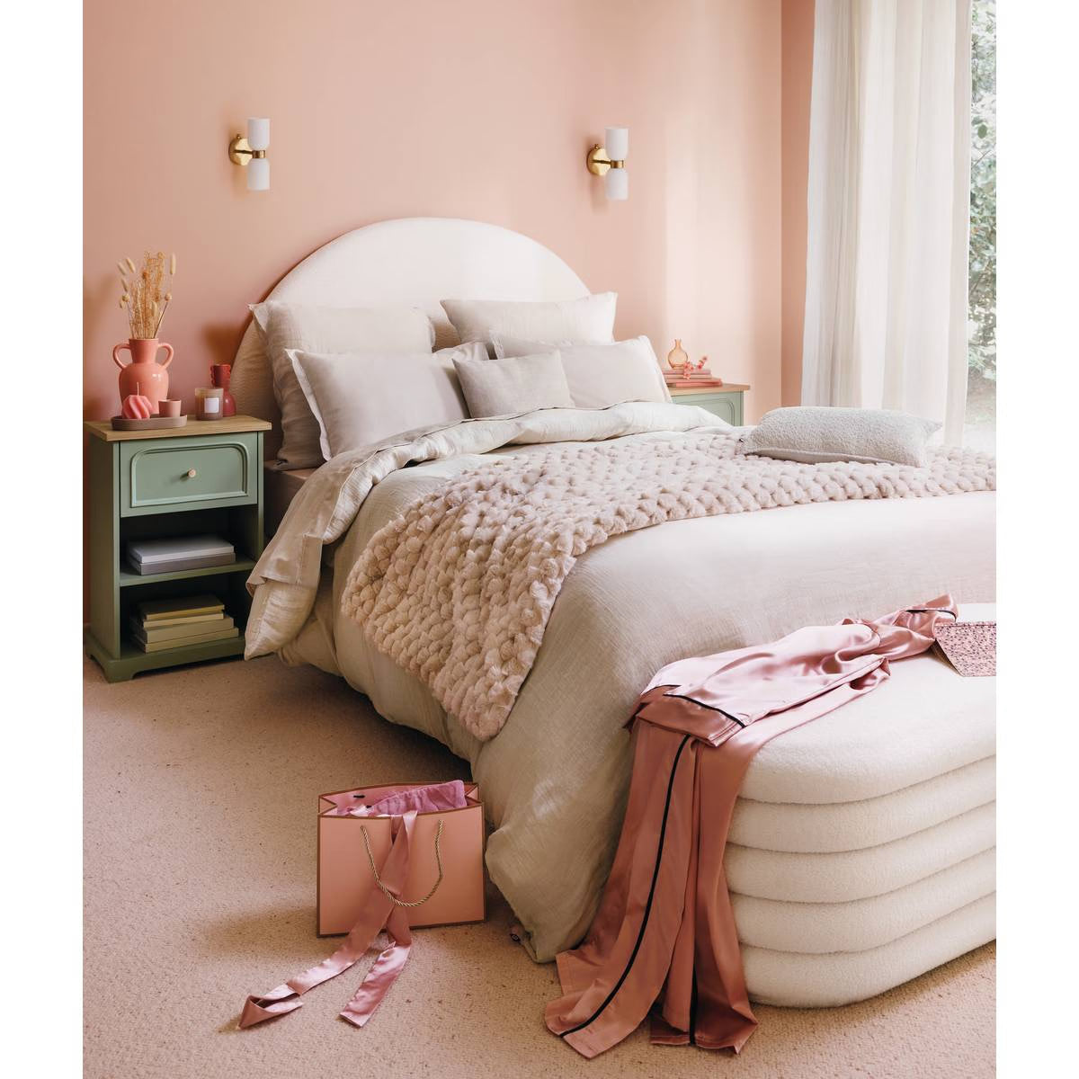 Pătură Atmosphera Adriel, Jacquard, 80x180 cm, Bej