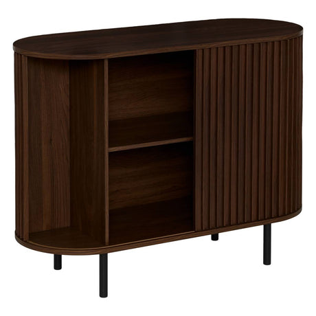 Comodă atmosphera Alcove, aspect de nuc, 2 uși glisante, 100 cm