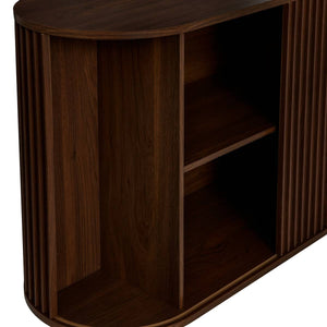 Comodă atmosphera Alcove, aspect de nuc, 2 uși glisante, 100 cm
