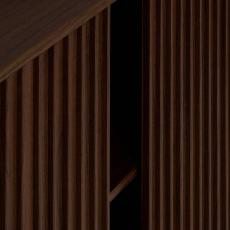 Comodă atmosphera Alcove, aspect de nuc, 2 uși glisante, 100 cm