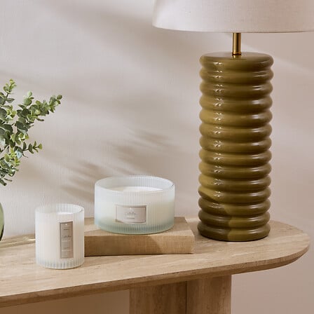 Lumânare parfumată Atmosphera Albie, 635 g, Borcan de sticlă