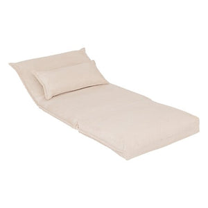 Fotoliu rabatabil Atmosphera Elois, catifea, ivory