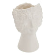 Ваза с лице atmosphera Fleur de Rose, Бяла керамика, 21 cm