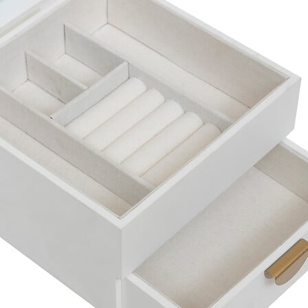 Cutie de depozitare pentru bijuterii Atmosphera Wild Romance, MDF, albă