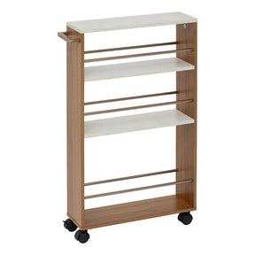 Етажерка с колелца 5five Côme, 4 нива, Кафява, 78 cm