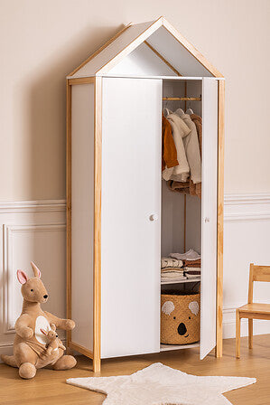 Atmosferă de garderobă pentru copii Kima, Lemn