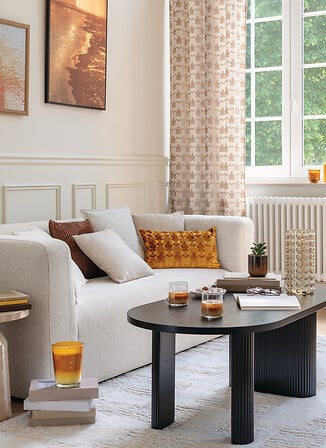 Canapea Atmosphere Zenia cu trei locuri, culoare Ivory, 203x90x71 cm