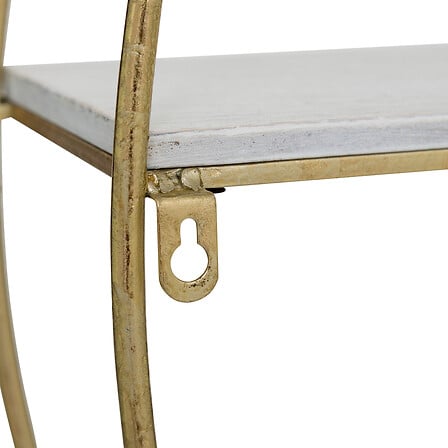 Raft de perete Atmosphera Maddy, MDF și metal, auriu, 80x70 cm