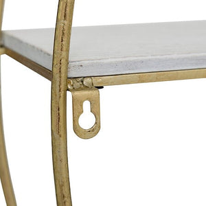 Raft de perete Atmosphera Maddy, MDF și metal, auriu, 80x70 cm