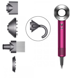 Uscător de păr Dyson Supersonic HD07 Iron/Fuchsia Edition, 1600W, Gri/Roz
