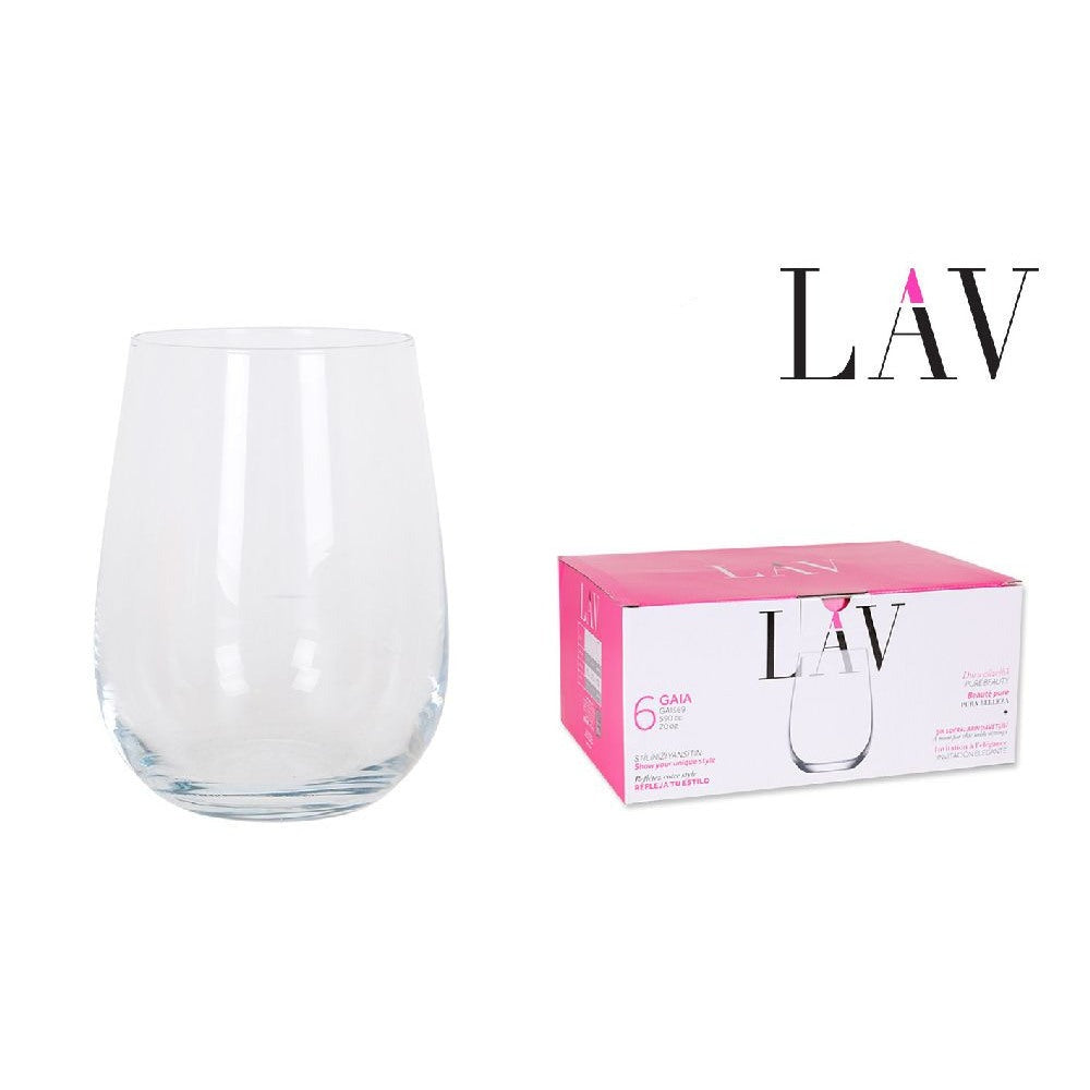 Set de 6 pahare LAV Gaia, 590ml, sticlă