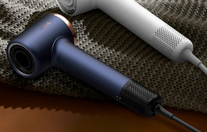 Uscător de păr Deerma DEM-CF50, 1400W, Aer, Ioni negativi, 11 moduri, Albastru închis