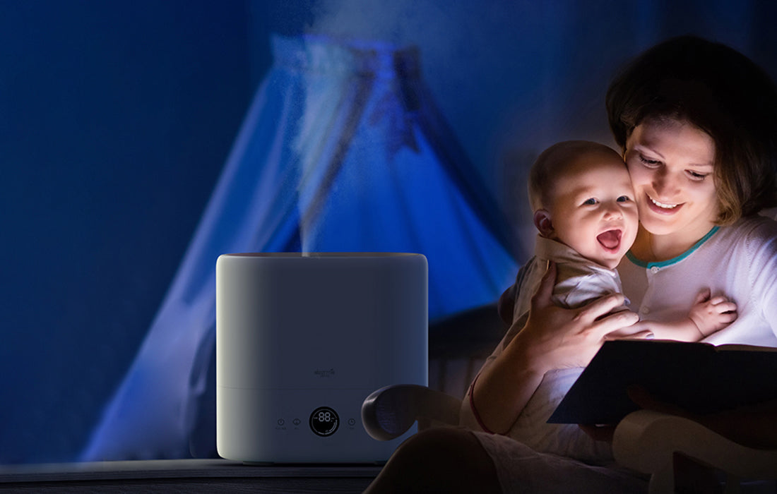 Umidificator de aer cu ultrasunete Deerma ST636W, 28W, 4.5L, sterilizare UV, aromaterapie, alb