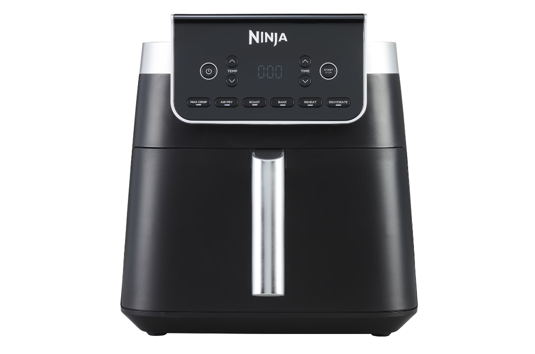 Friteuză cu aer cald Ninja Max Pro AF180EU, Capacitate 1,2 kg, 2000 W, Interval de temperatură 40 - 240 °C, Oprire automată, Temperatură reglabilă, 6 programe, Negru