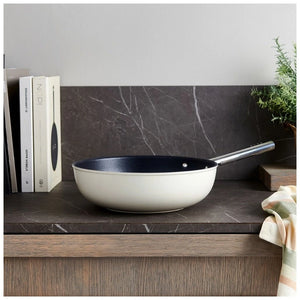 Tigaie wok Smeg KFW3001CRM 30 cm, 5,3 l, Cremă