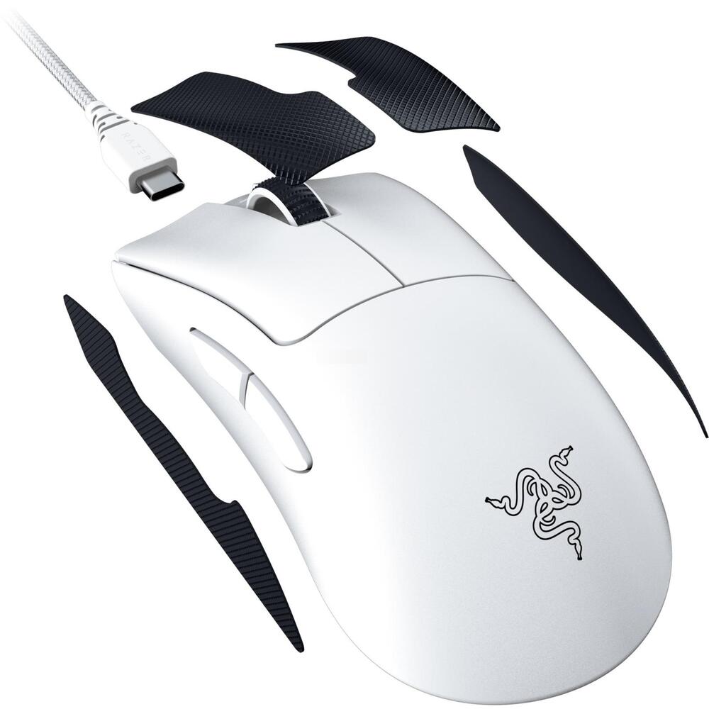 Mouse de gaming wireless Razer DeathAdder V3 Pro, alb