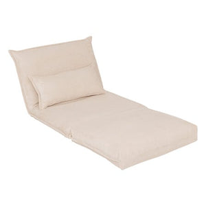 Fotoliu rabatabil Atmosphera Elois, catifea, ivory