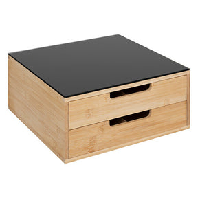 Органайзер за чекмедже 5five Black Bambou, Бамбук и черно стъкло
