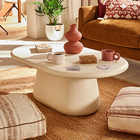 Masă de cafea Atmosphera Dumka, MDF, Ivory, 110x65 cm