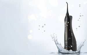 Set periuță de dinți cu ultrasunete FairyWill FW-507+FW-5020E și ață dentară, negru