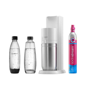 Aparat de băuturi carbogazoase Sodastream DUO 60L, 1 litru, 2 carafe, argintiu/gri
