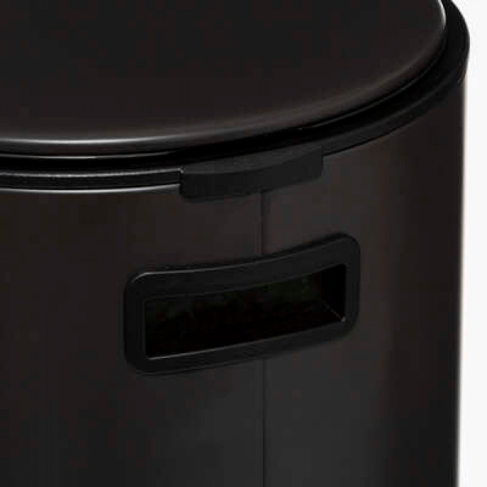 Coș de gunoi 5Five Delta, Metal, Negru, 30 L, 31.5x31.5x62 cm