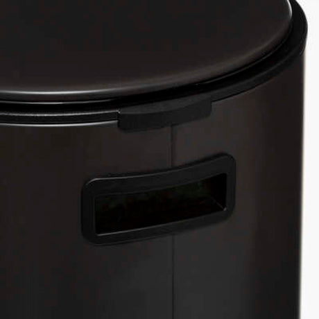 Coș de gunoi 5Five Delta, Metal, Negru, 30 L, 31.5x31.5x62 cm