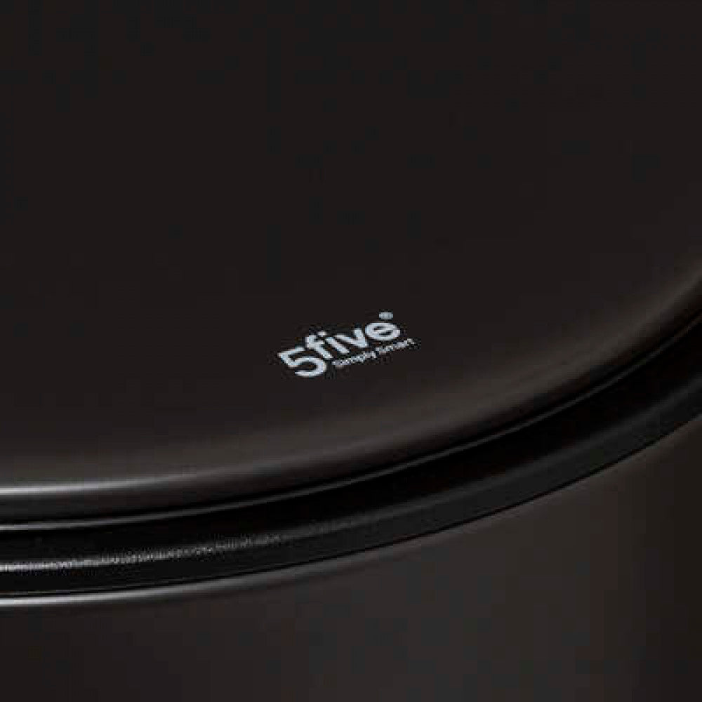 Coș de gunoi 5Five Delta, Metal, Negru, 30 L, 31.5x31.5x62 cm