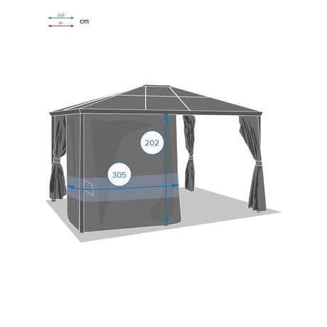 Резервни завеси за беседка Hesperide Belize, 3.6x3 m