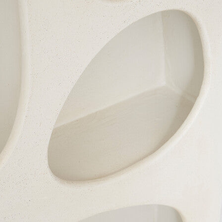 Raft de perete organic Atmosphera Chesni, MDF, Alb, 79.5x18x122 cm