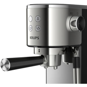 Espressor Krups Virtuoso XP442C11, 15 bar, 1400 W, Tehnologie Thermoblock, Capacitate 1 l, Argintiu/Negru