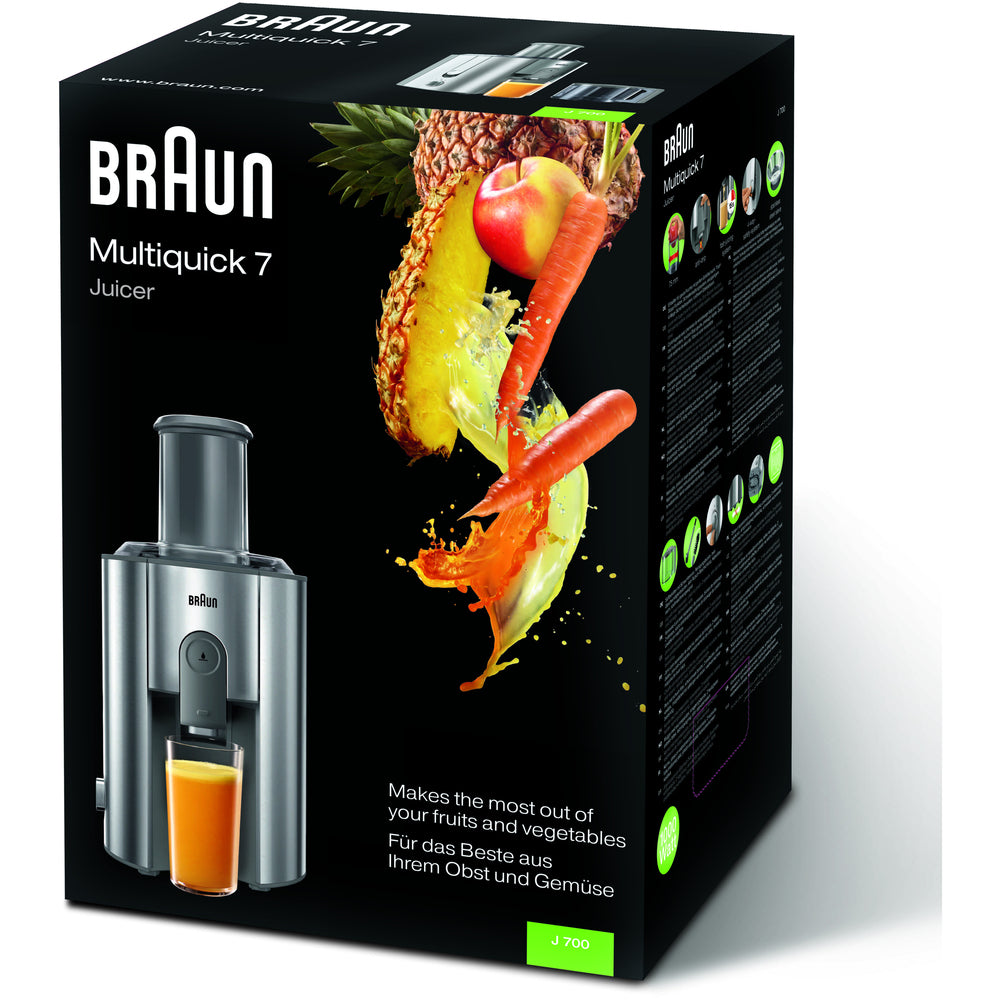 Storcător de fructe Braun J700, 1000 W, 2 L, oțel inoxidabil