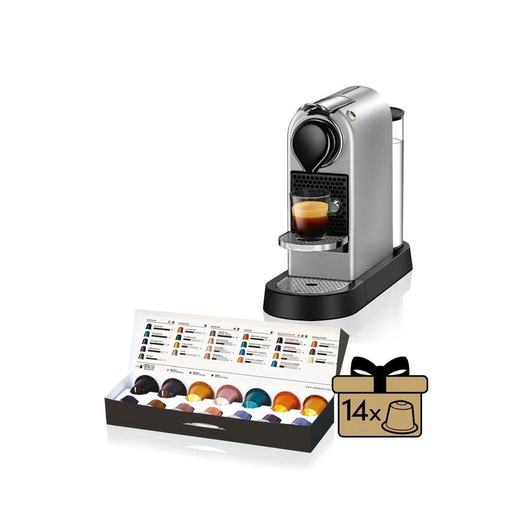 Espressor Krups Nespresso CitiZ XN740B, 19 bar, 1260W, 1 l, Argintiu