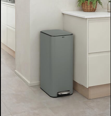 Кош за боклук с педал 5five Delta Slim, Метал, 30L, Зелен