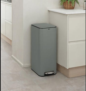 Кош за боклук с педал 5five Delta Slim, Метал, 30L, Зелен
