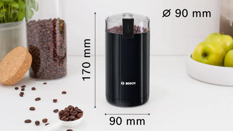 Râșniță de cafea Bosch TSM6A013B, 180 W, 75 g, Lame din oțel inoxidabil, Negru