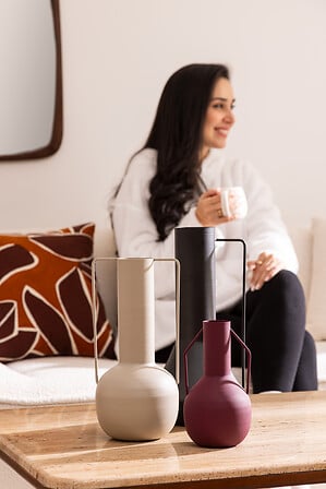 Vază Atmosphera Sylvain, 35 cm, Negru