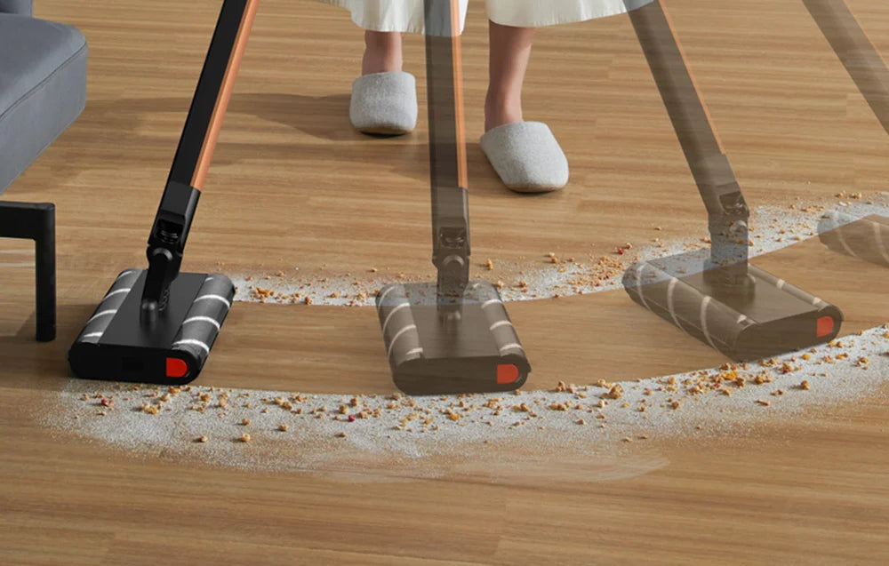 Aspirator vertical Deerma VC31, 180W, 15 kPa, recipient de praf 600 ml, auriu