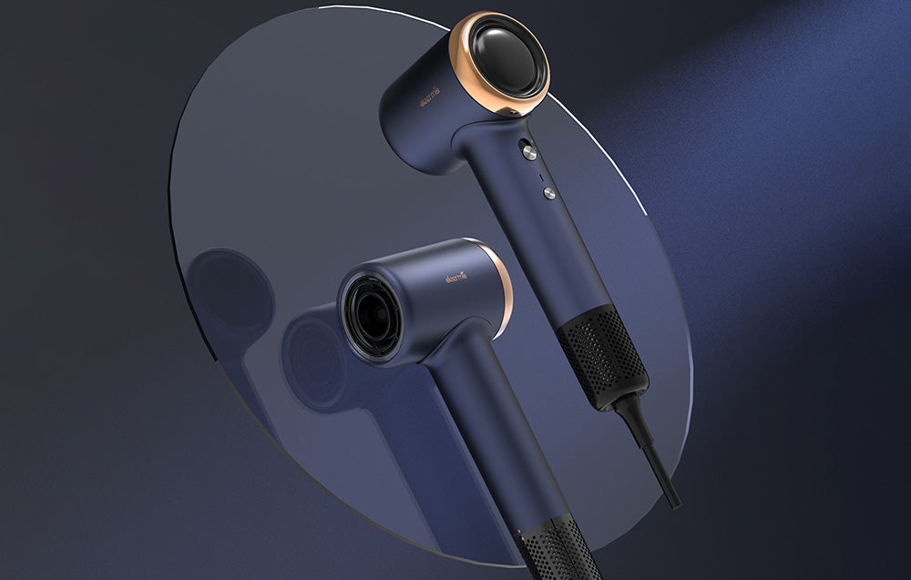 Uscător de păr Deerma DEM-CF50, 1400W, Aer, Ioni negativi, 11 moduri, Albastru închis